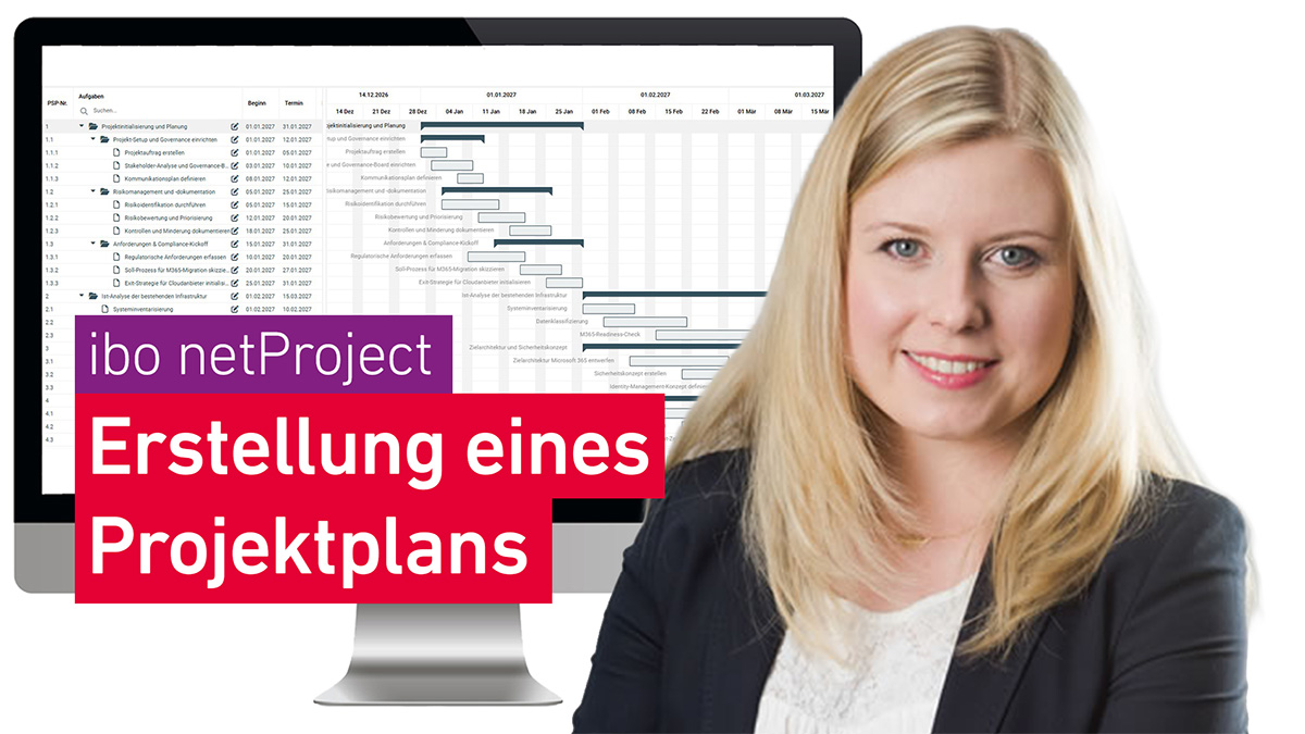 Erstellung eines Projektplans mit Hilfe von KI in ibo netProject