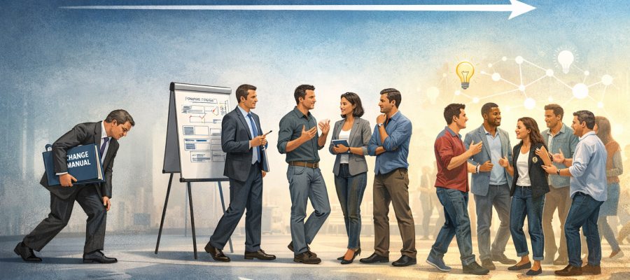 Evolution der Veränderungslogik in 4 Phasen